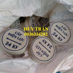 mốc sứ cảnh báo cáp điện lực 24kv